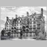 Shaw, 1881, Albert Hall Mansions, South Kensington, London, on archiseek.com,.jpg